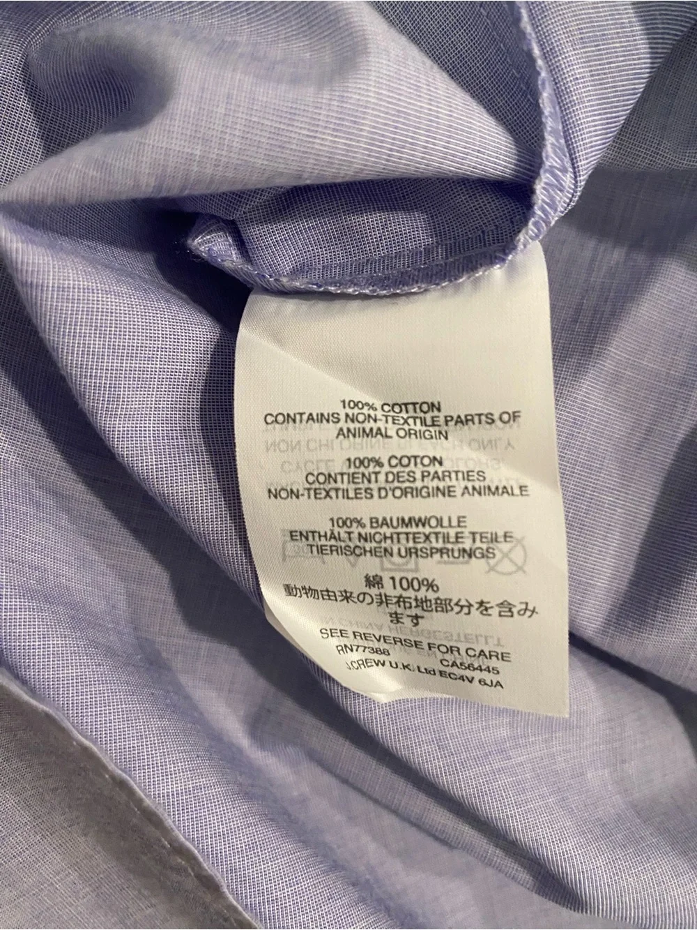J. Crew Light Blue Ruffle-Sleeve Cotton Blouse